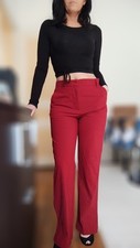 Pantalon bordeaux jambes