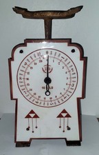 BALANCE ART DECO PLAQUE EMAILLEE MILITAIRE? ARMEE? CADUCEE 5.0 PHARMACIE SCALE