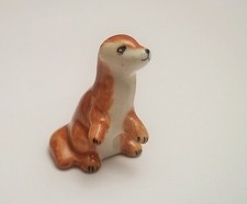 magnifique miniature d'une belette en porcelaine,weasel, wezel  G-tp11-3
