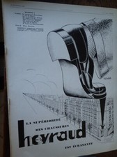 HEYRAUD chaussure + Lampe BERGER + ROUGIX + VOLTEX pub papier ILLUSTRATION 1928