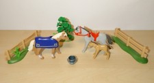 Playmobil 4188 - Chevaux & Poulain + Accessoires Animaux Poney - COMPLET Ex état