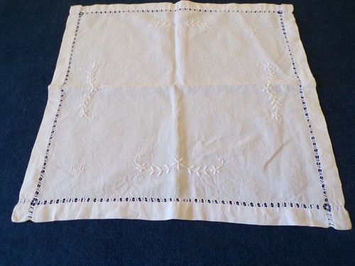Serviette ancienne brodee main - serviette,