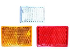 Réflecteur Réfléchissant 39x56mm Adhésif Rouge Orange Caravane Auto Moto
