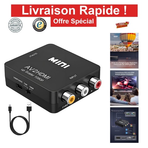 Convertisseur rca vers - convertisseur, av