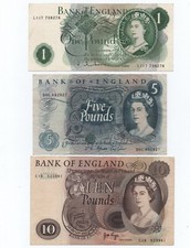 Bank of England 1 to 10 Pounds