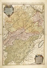 Carte De La Franche-Comté France Gravure De Jaillot Sanson 1692