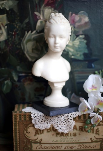 Antique french wax bust - french, of