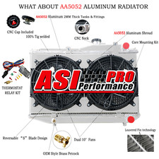 3 Rangées Radiateur Shroud