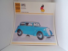 FICHE carte CARD voiture car