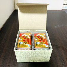Lot de 2 cartes à jouer japonaises Hanafuda Miyako no Hana Nintendo noir et r...