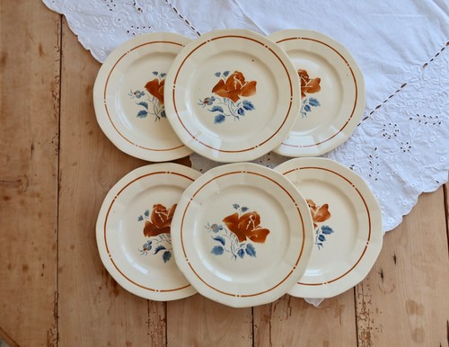 Assiettes plates vintage - assiettes,
