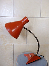 VINTAGE LAMPE ORANGE DE BUREAU ARTICULEE INDUSTRIEL SALON LOFT TOUT METAL