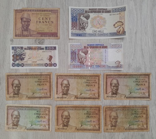 Lot x10 billets banque - , guinée