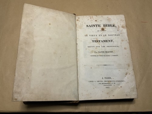 Sainte bible qui contient - sainte,