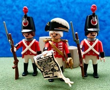 Playmobil Pirate Soldat Anglais Redcoat Shakos Militaire Figurine Custom Vintage
