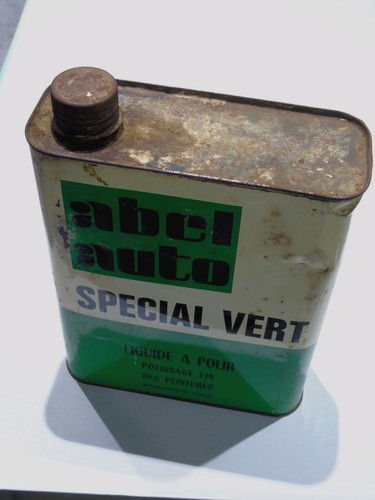 Ancien bidon label auto - ancien,