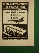 6/87 PUB LA MAQUETTE D' ETUDE ET D'EXPOSITION MEE AUBERVILLIERS SALON BOURGET AD