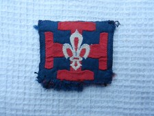 ancien insigne écusson scout de France tissu - fleur de lys