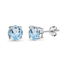 Argent Sterling Topaze Bleu