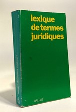 Lexique de termes juridiques|GUILLIEN RAYMOND VINCENT JEAN & ALII|Bon état