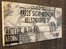 TICKET )) PSG V HELSINGBORG