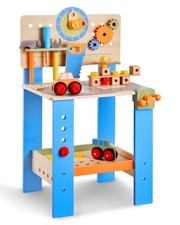 VEVOR Établi à Outils Enfants en Bois 62 Pièces avec Jouets Outils Réalistes