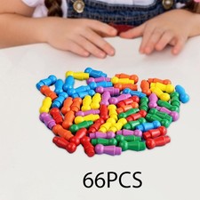 66x pions de jeu multicolores