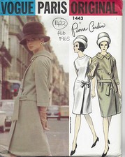 Patron De Couture D'Occasion VOGUE 1965 Robe Et Manteau B32 (1422) Pierre Cardin