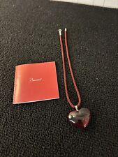 Collier cœur rouge en cristal