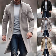 Manteau d'hiver pour homme veste à revers élégante parfaite pour tenue d'affa