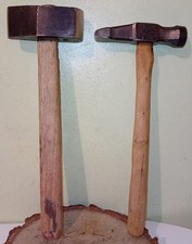 Ancien beau lot de 2 Gros Marteaux de Forgeron gravés FM SNCF ETAT JBC