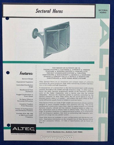 Vintage altec lansing spec - vintage,