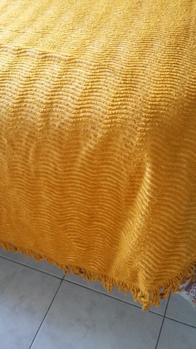 Ancien dessus lit chenille - dessus,
