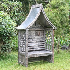 Laubenbank Summer blanc foncé lavage banc philosophique banc en acajou banc de jardin