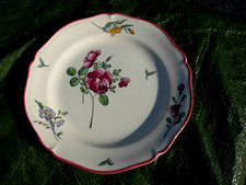 belle assiette plate ancienne signé GIEN France décor Strasbourg époq année 1960