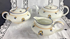 Service à thé en porcelaine Théodore Haviland, théière, sucrier, pot, 10 tasses.