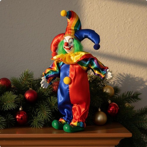 Poupée clown porcelaine - en,