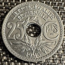 TRÈS BELLE 25 CENTIMES SOULIGNÉ  LINDAUER 1915 (1301) 535237 EX. SEULEMENT