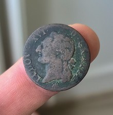 Louis XVI , 1 sol dit à "l'écu" 1791 D Rouen