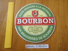 Plaque émaillée BIERE REUNION BOURBON  email ronde  28 cm DODO 