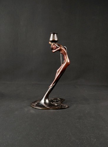 Bougeoir femme art nouveau - bougeoir,
