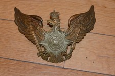 PLAQUE CASQUE A POINTE ALLEMAND DE LA GARDE WW1