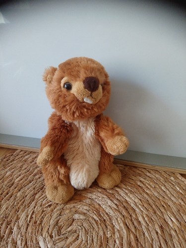 Peluche doudou marmotte castor