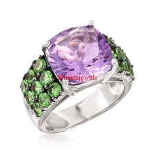 Naturel Améthyste & Tsavorite