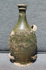 Magnifique Rare Gourde à Passants Terre Vernissée Saintonge XVIII ème XIX ème