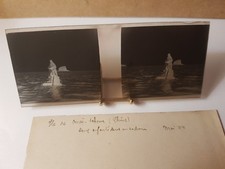 PLAQUE VERRE STEREO PHOTOGRAPHIE ORIGINALE 1904 ILE DE OUAI TCHEOU CHINE ENFANTS