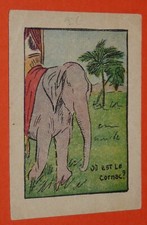 CHROMO 1920-1939 MAUDET VINCENNES JEU TROUVEZ OU EST CORNAC ? ELEPHANT