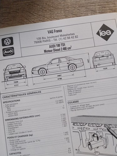 Audi 100 tdi 2460 cm3 - 2460,