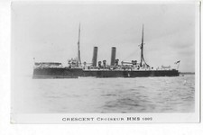ROYAUME UNI MARINE DE GUERRE ROYAL NAVY  NAVIRE CROISEUR HMS  CRESCENT