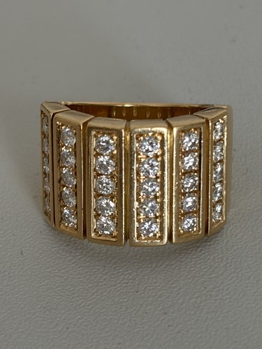 7496 bague bandeau jaune - 7496-,